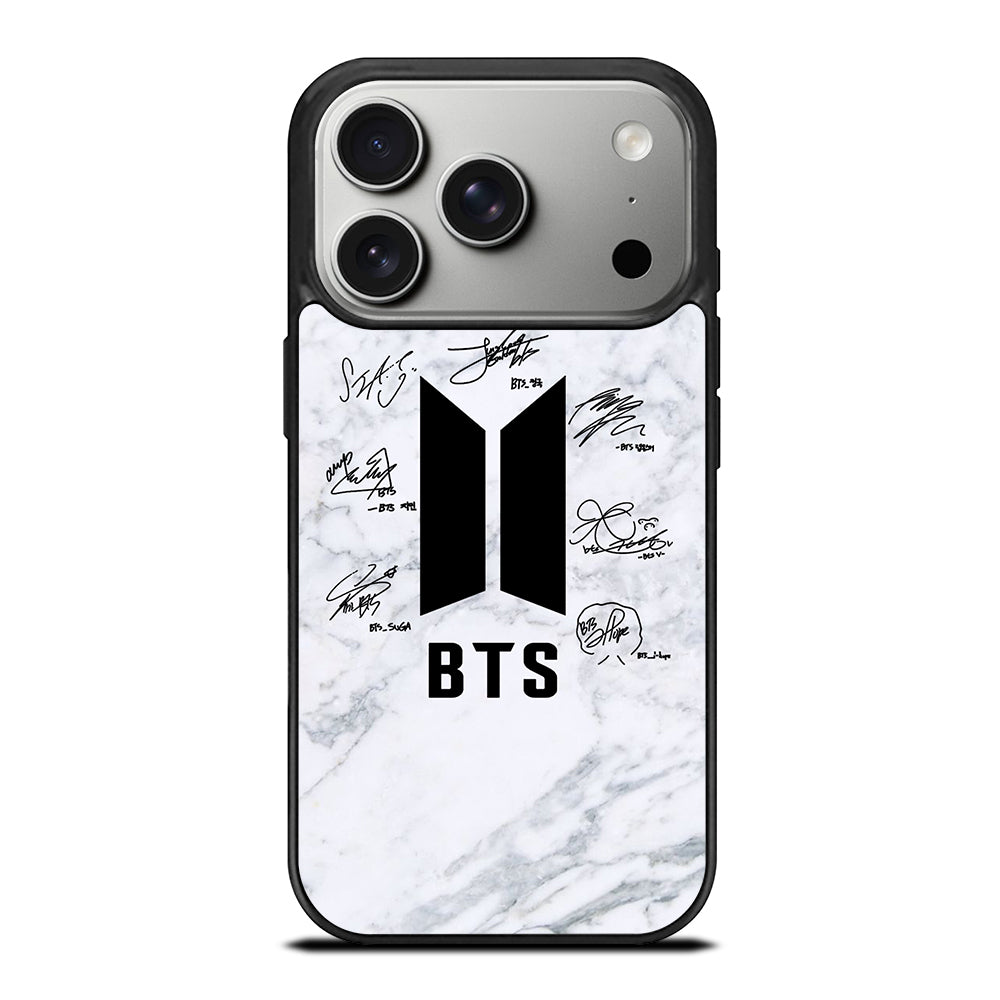 BANGTAN BOYS BTS SIGNATURE MARBLE iPhone 17 Pro Case Cover