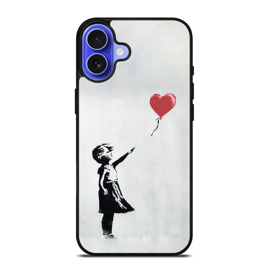 BANKSY BALLOON GIRL ART iPhone 16 Case Cover