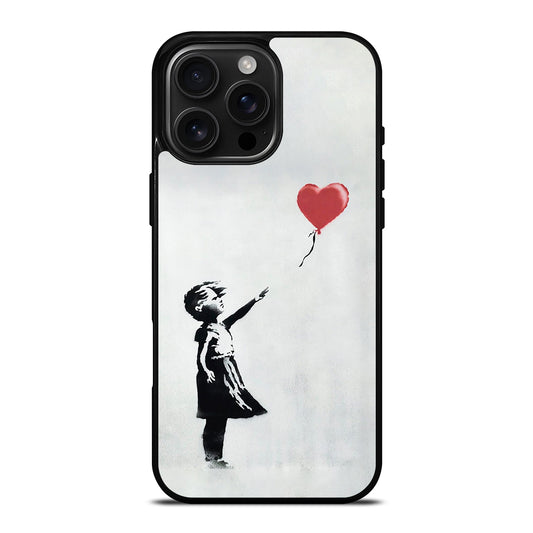 BANKSY BALLOON GIRL ART iPhone 16 Pro Max Case Cover