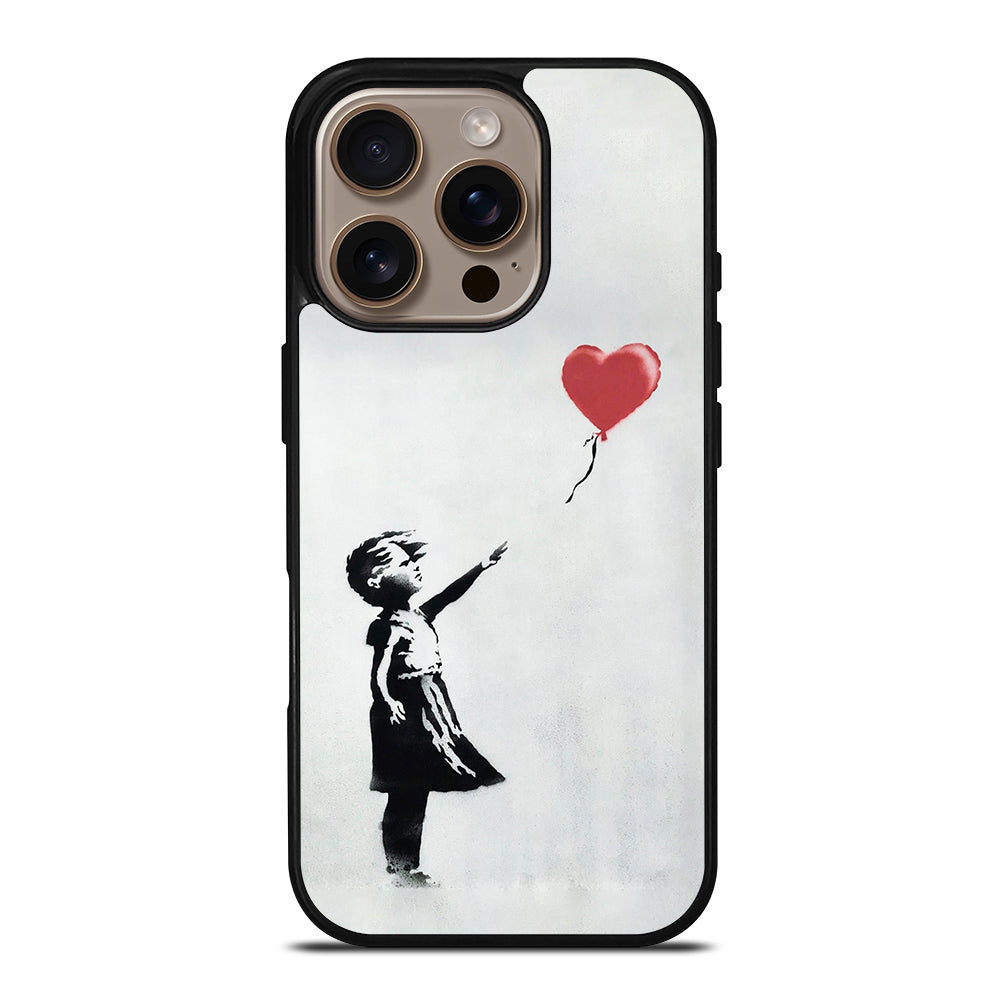 BANKSY BALLOON GIRL ART iPhone 16 Pro Case Cover