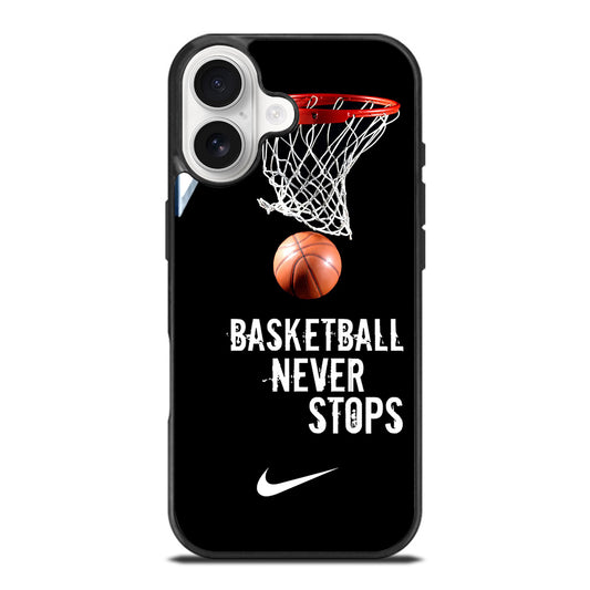 BASKETBALL NEVER STOPS NIKE 2 iPhone 17 Case Cover