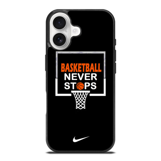 BASKETBALL NEVER STOPS NIKE 3 iPhone 17 Case Cover