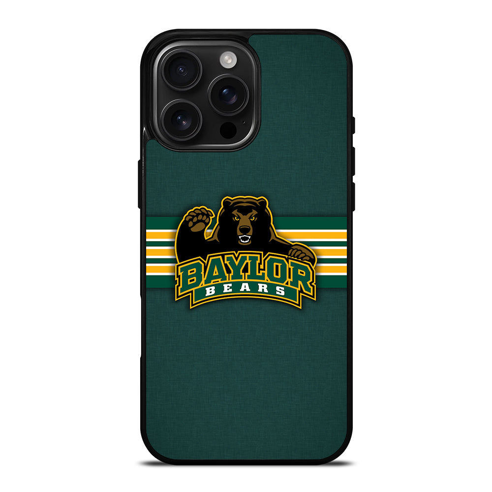 BAYLOR BEARS STRIPE LOGO iPhone 16 Pro Max Case Cover