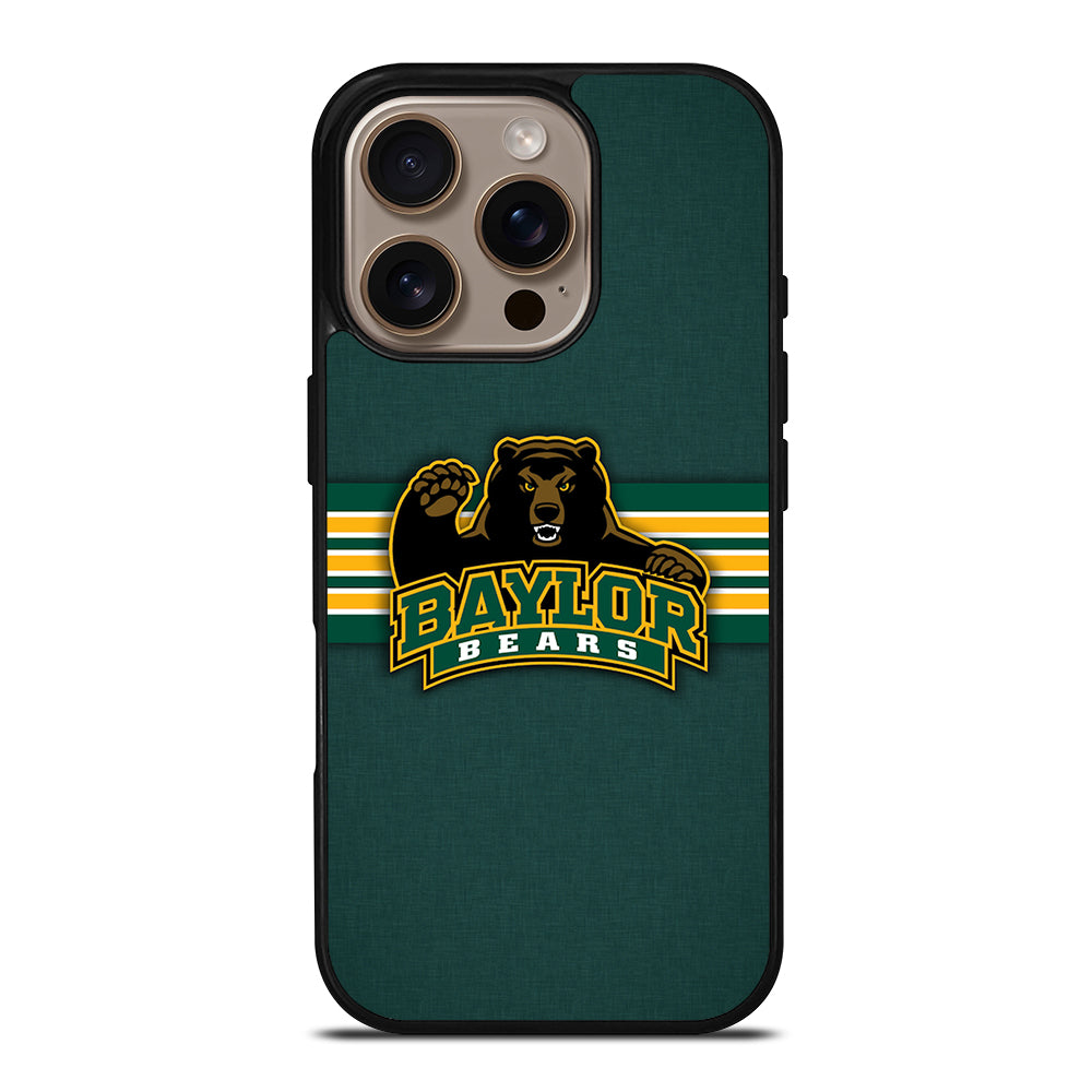 BAYLOR BEARS STRIPE LOGO iPhone 16 Pro Case Cover