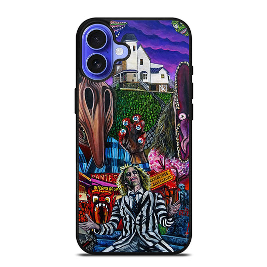 BEETLEJUICE TIM BURTON ART 2 iPhone 16 Case Cover