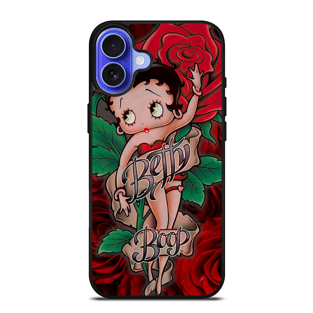 BETTY BOOP CARTOON FLOWER iPhone 16 Case Cover