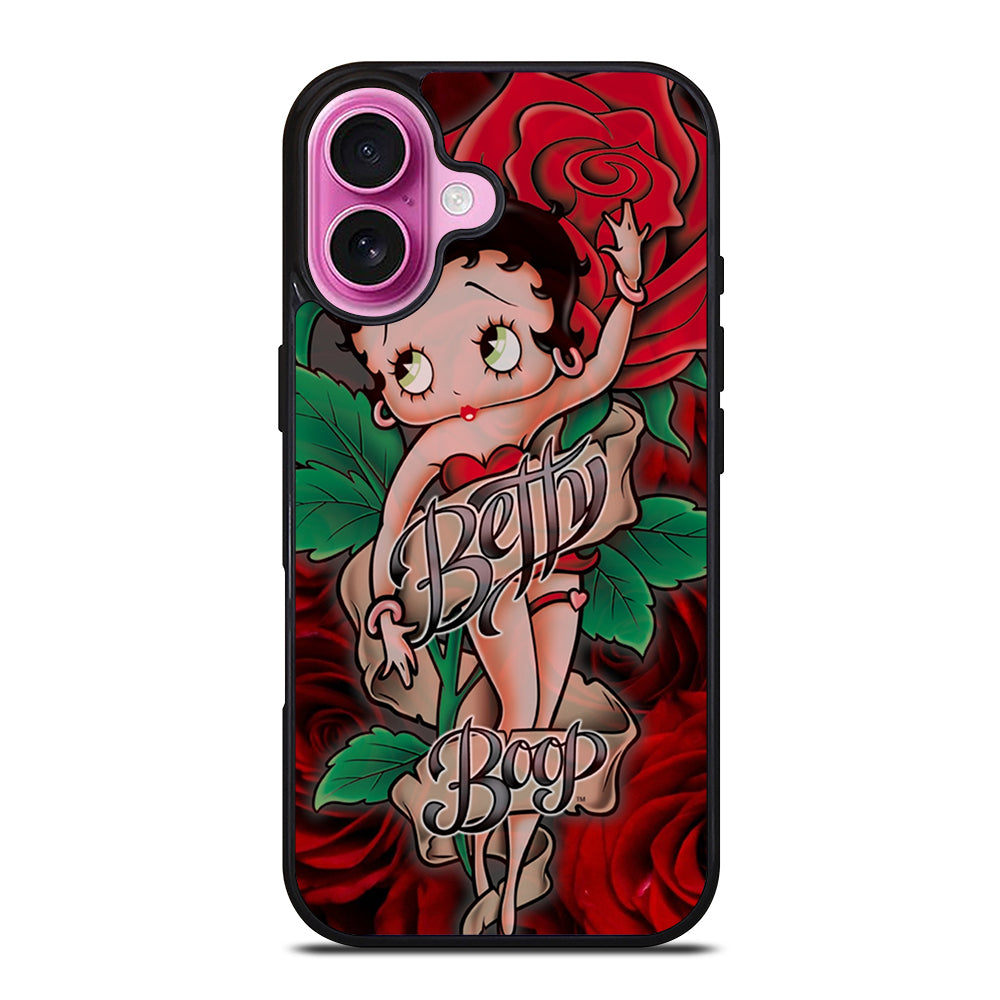 BETTY BOOP CARTOON FLOWER iPhone 16 Plus Case Cover