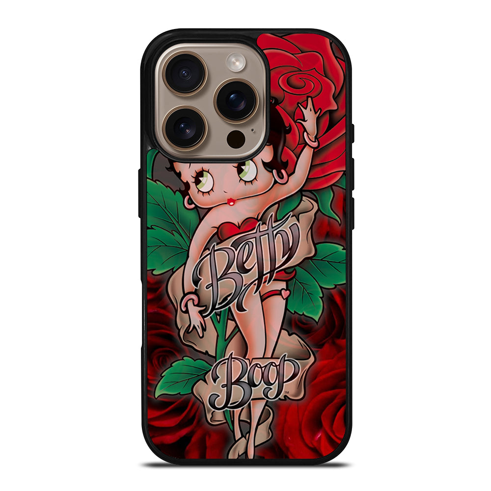 BETTY BOOP CARTOON FLOWER iPhone 16 Pro Case Cover