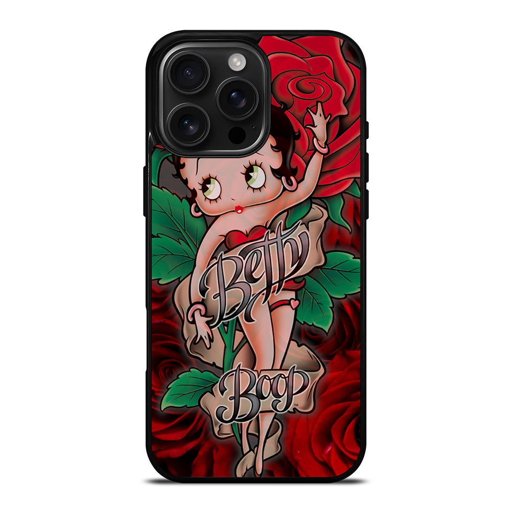 BETTY BOOP CARTOON FLOWER iPhone 16 Pro Max Case Cover