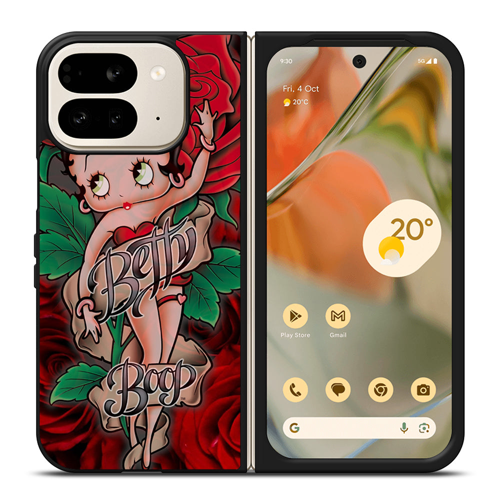 BETTY BOOP CARTOON FLOWER Google Pixel 9 Pro Fold Case Cover