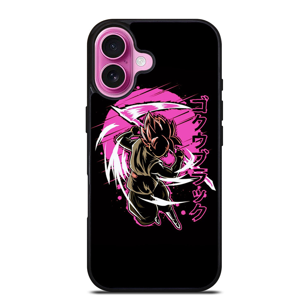 BLACK GOKU DRAGON BALL ANIME 3 iPhone 16 Plus Case Cover