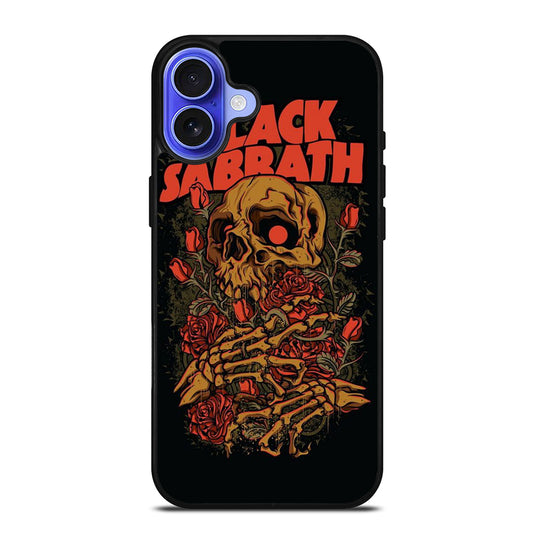 BLACK SABBATH SKULL ROSE LOGO iPhone 16 Case Cover