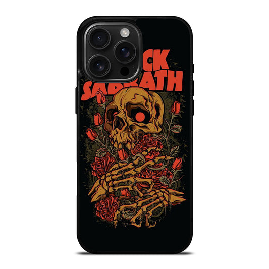 BLACK SABBATH SKULL ROSE LOGO iPhone 16 Pro Max Case Cover