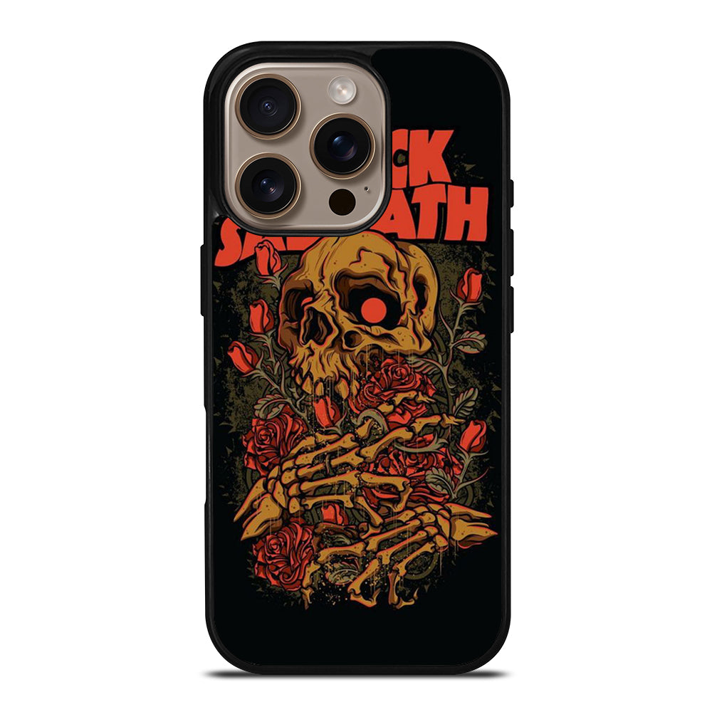 BLACK SABBATH SKULL ROSE LOGO iPhone 16 Pro Case Cover