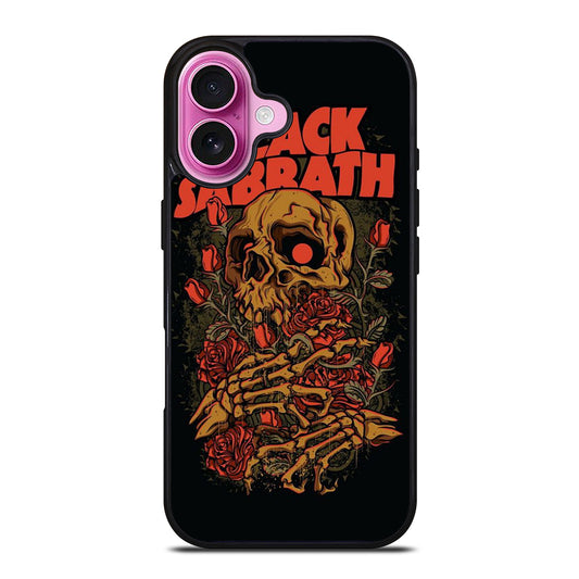 BLACK SABBATH SKULL ROSE LOGO iPhone 16 Plus Case Cover