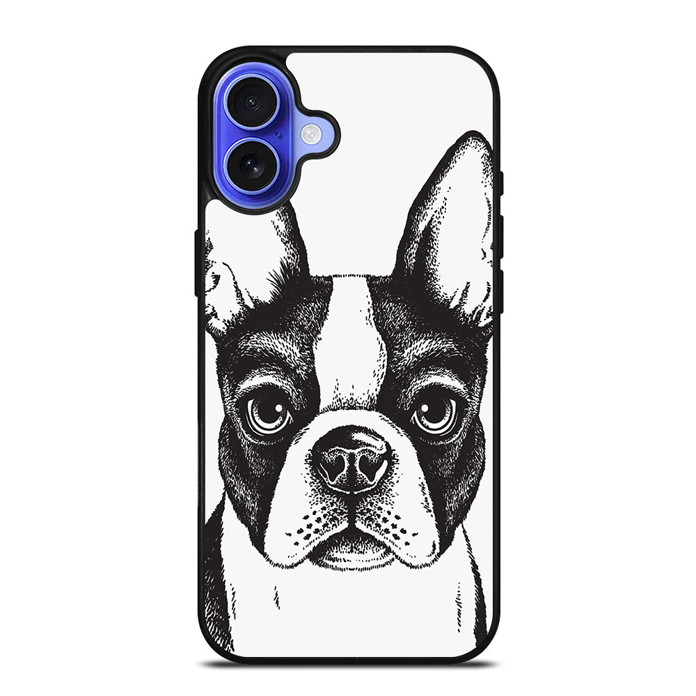 BOSTON TERRIER DOG ART iPhone 16 Case Cover