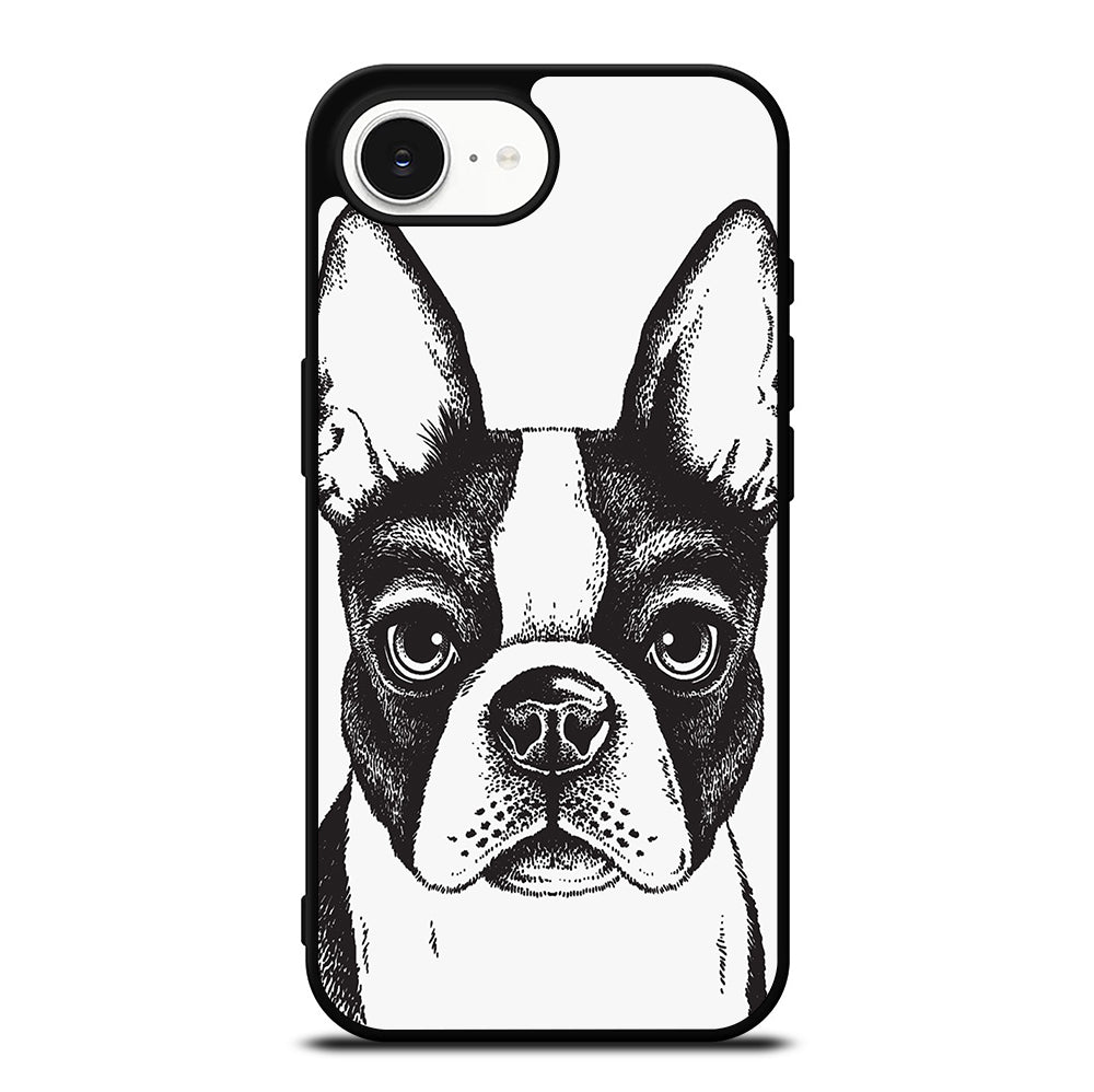 BOSTON TERRIER DOG ART iPhone 16e Case Cover