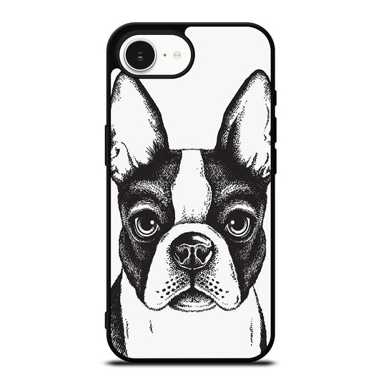 BOSTON TERRIER DOG ART iPhone 16e Case Cover