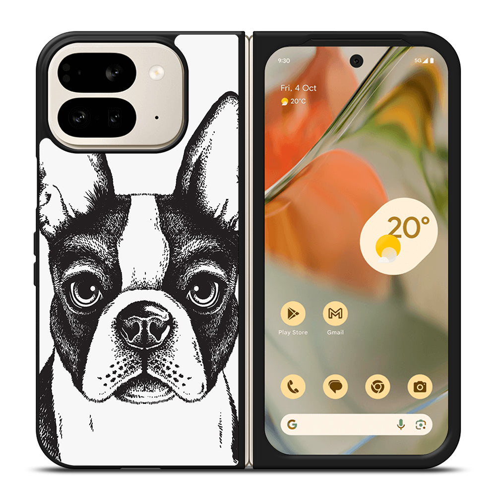 BOSTON TERRIER DOG ART Google Pixel 9 Pro Fold Case Cover