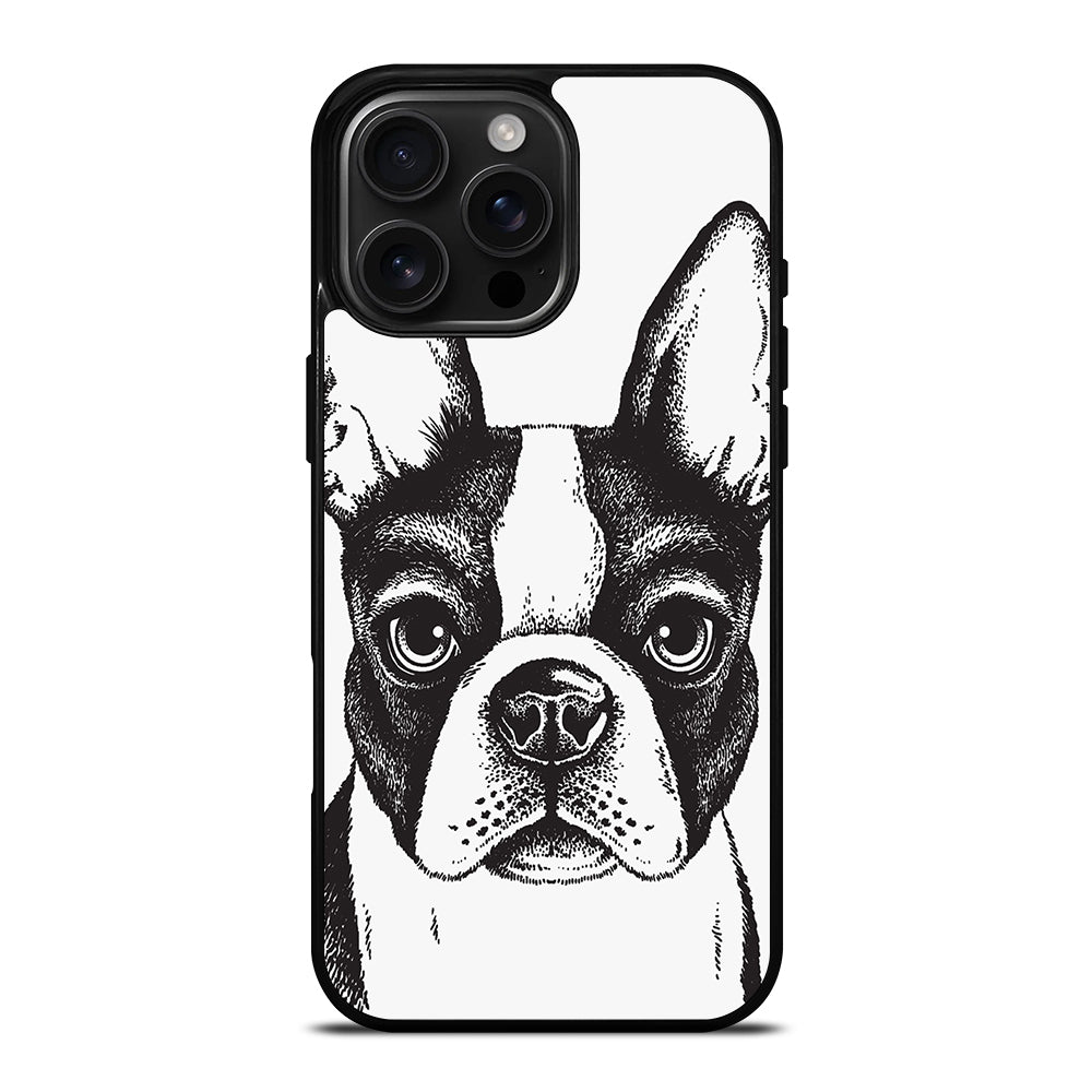 BOSTON TERRIER DOG ART iPhone 16 Pro Max Case Cover