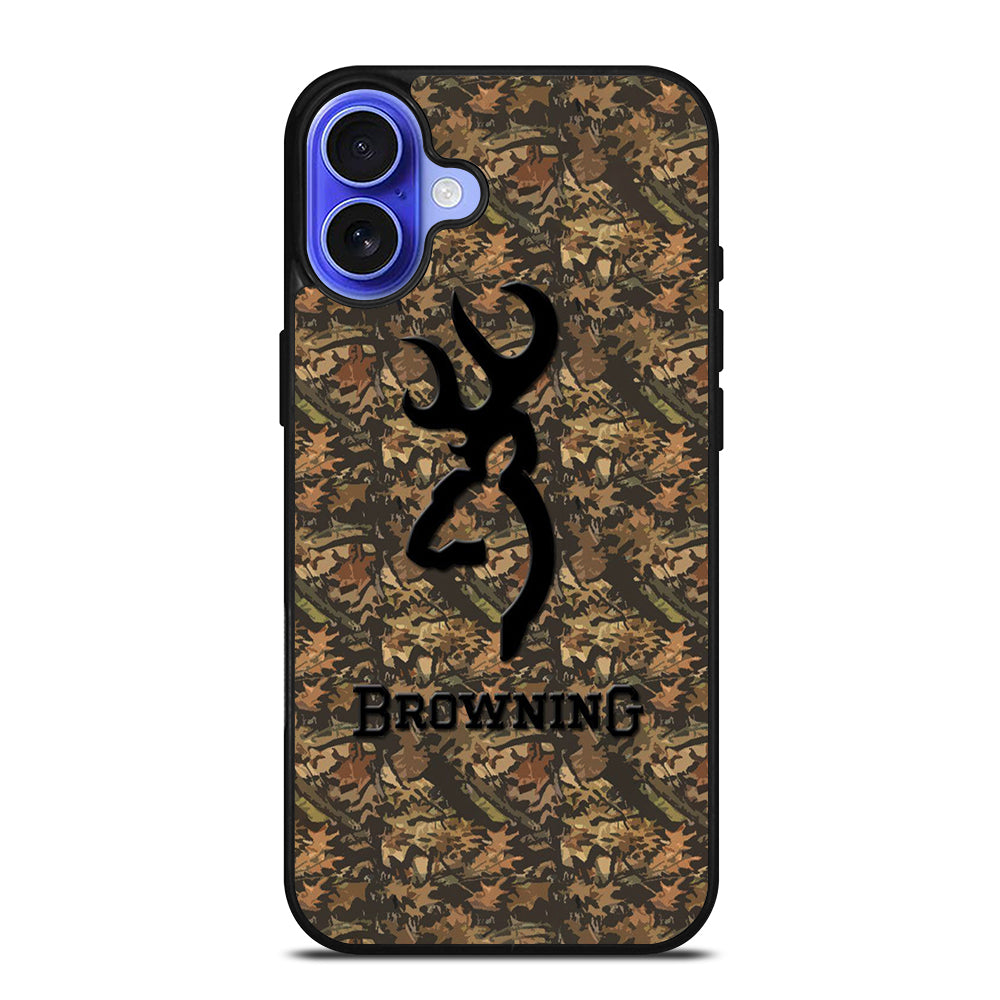 BROWNING DEER CAMO LOGO iPhone 16 Case Cover