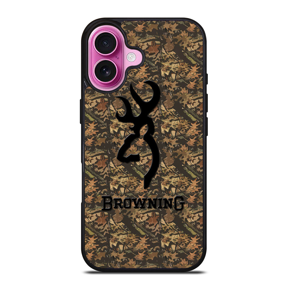 BROWNING DEER CAMO LOGO iPhone 16 Plus Case Cover