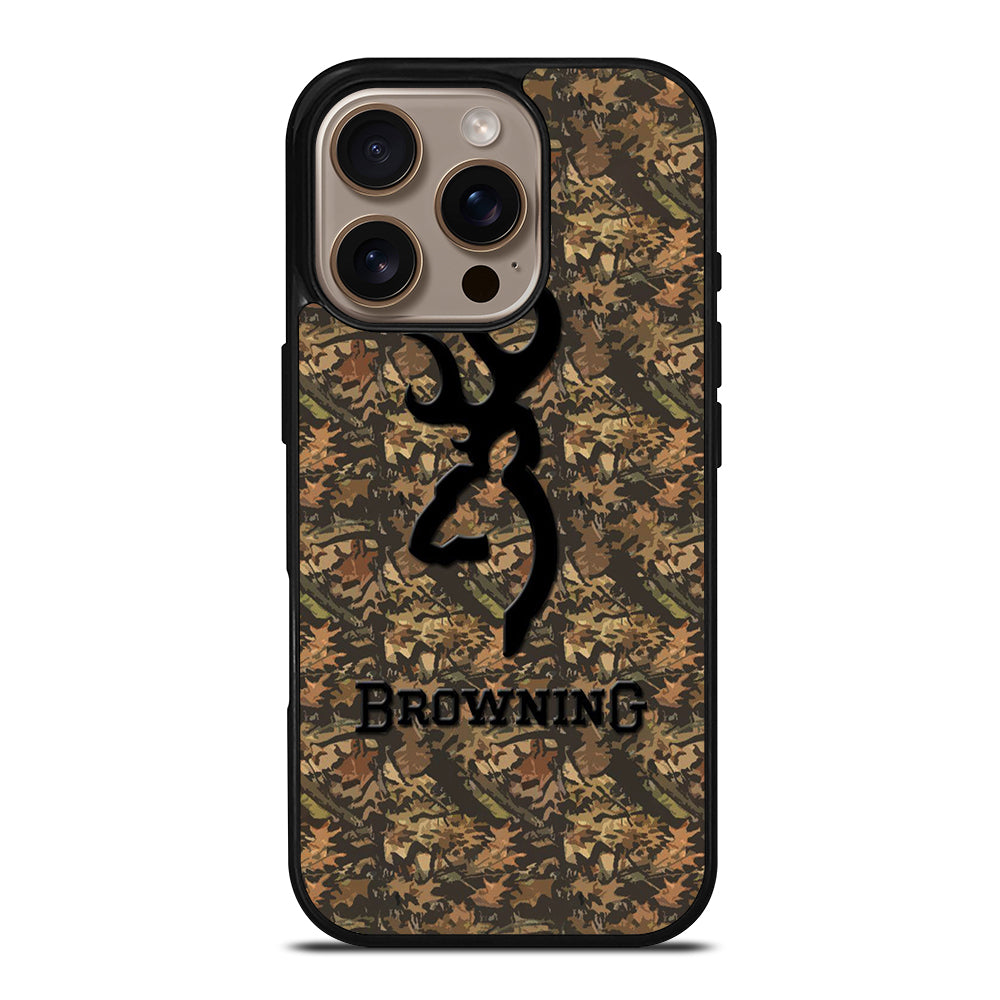 BROWNING DEER CAMO LOGO iPhone 16 Pro Case Cover