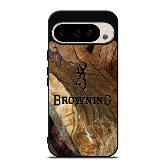 BROWNING DEER WOODEN LOGO Google Pixel 9 Pro Case Cover