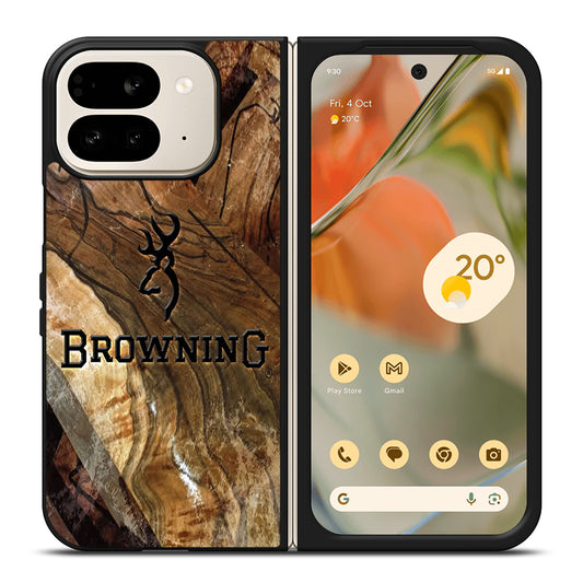 BROWNING DEER WOODEN LOGO Google Pixel 9 Pro Fold Case Cover