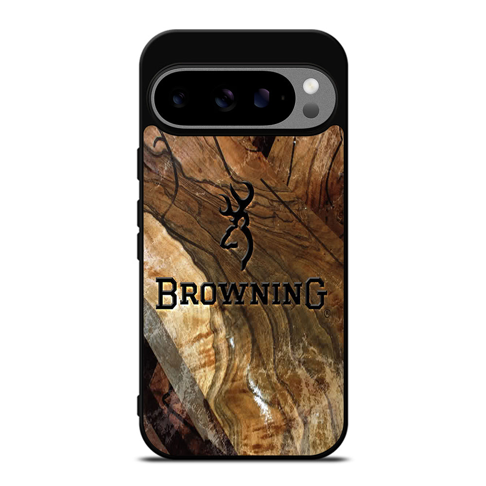 BROWNING DEER WOODEN LOGO Google Pixel 9 Pro XL Case Cover