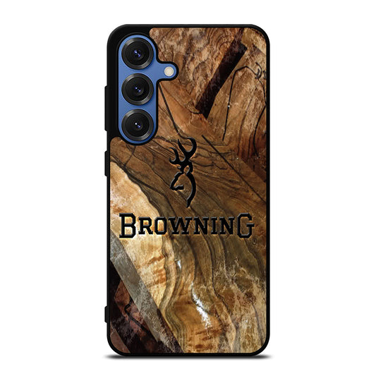 BROWNING DEER WOODEN LOGO Samsung Galaxy S25 Case Cover