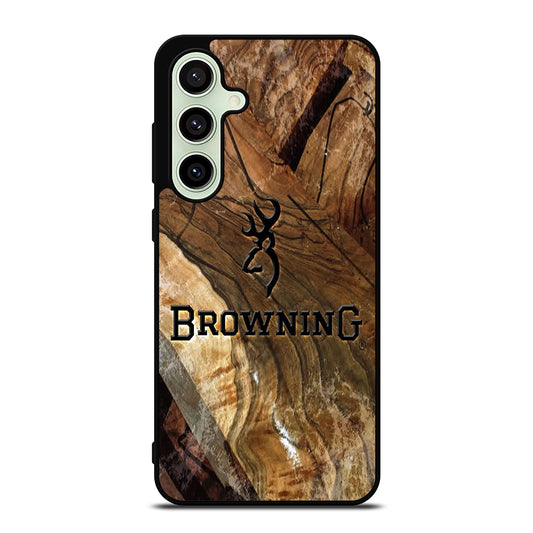 BROWNING DEER WOODEN LOGO Samsung Galaxy S24 FE Case Cover