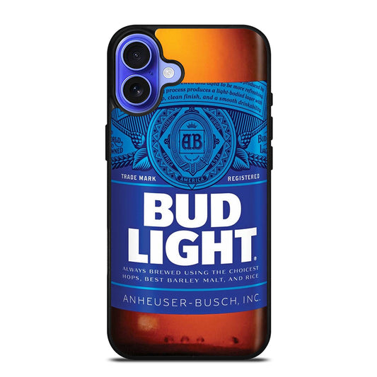 BUD LIGHT BEER BOTTLE iPhone 16 Case Cover