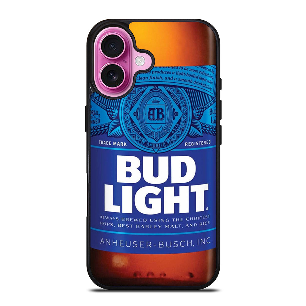 BUD LIGHT BEER BOTTLE iPhone 16 Plus Case Cover