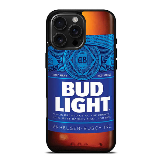 BUD LIGHT BEER BOTTLE iPhone 16 Pro Max Case Cover