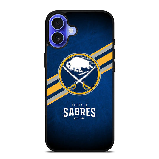 BUFFALO SABRES FOOTBALL LOGO 3 iPhone 16 Case Cover