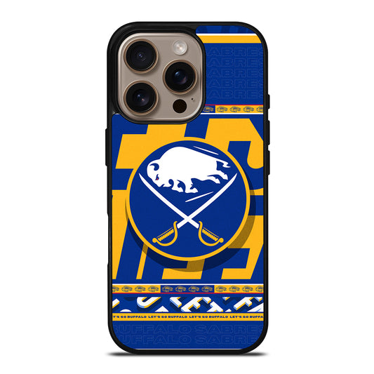 BUFFALO SABRES NHL TEAM 2 iPhone 16 Pro Case Cover