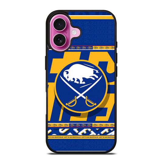 BUFFALO SABRES NHL TEAM 2 iPhone 16 Plus Case Cover