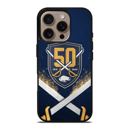 BUFFALO SABRES NHL TEAM 3 iPhone 16 Pro Case Cover