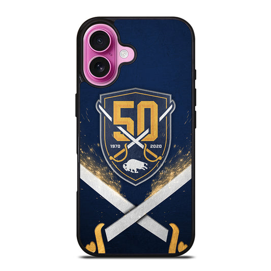 BUFFALO SABRES NHL TEAM 3 iPhone 16 Plus Case Cover