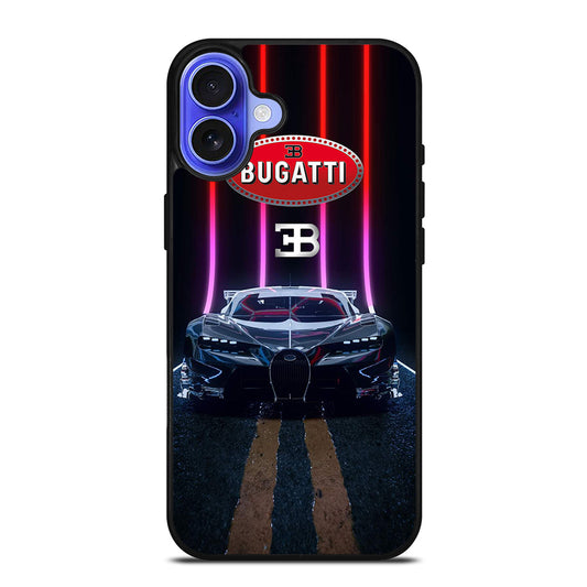 BUGATTI BLACK CAR iPhone 16 Case Cover