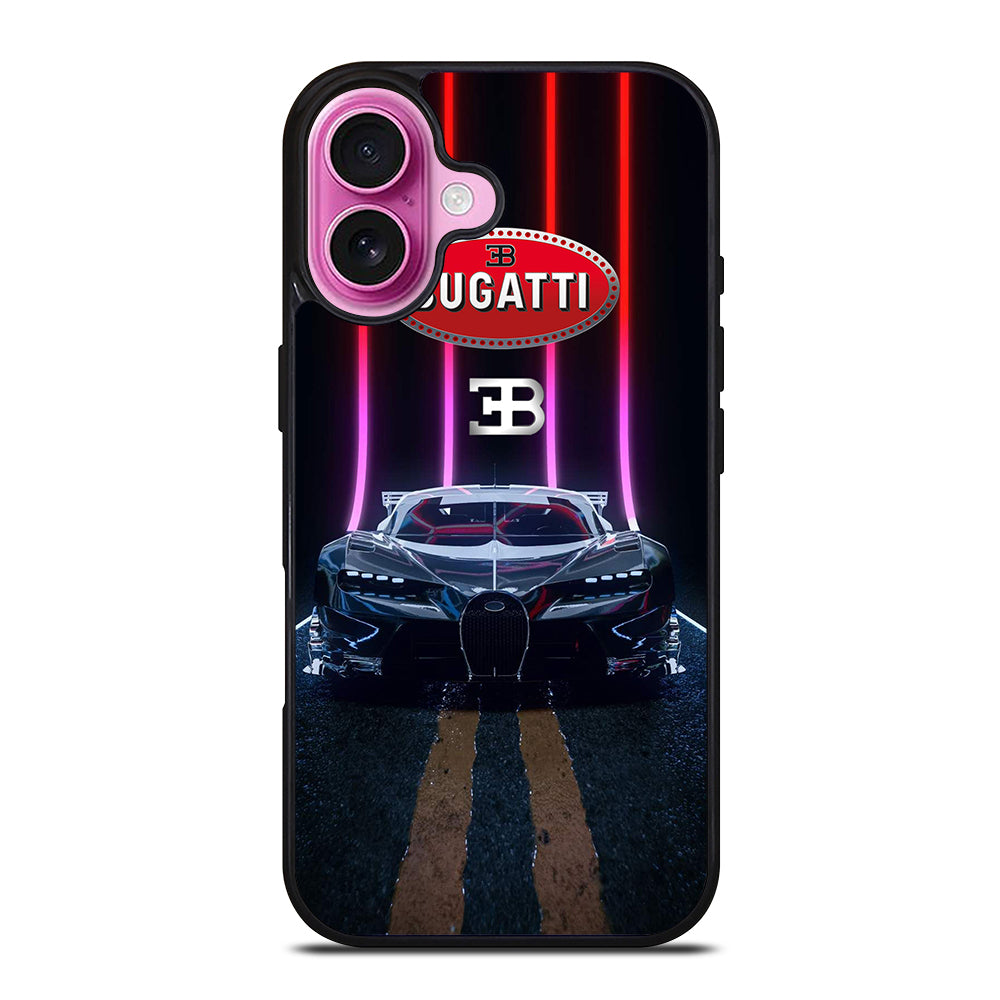 BUGATTI BLACK CAR iPhone 16 Plus Case Cover