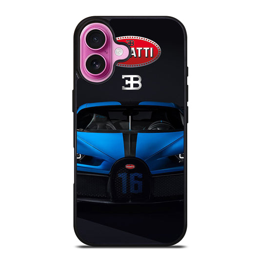 BUGATTI BLUE CAR iPhone 16 Plus Case Cover