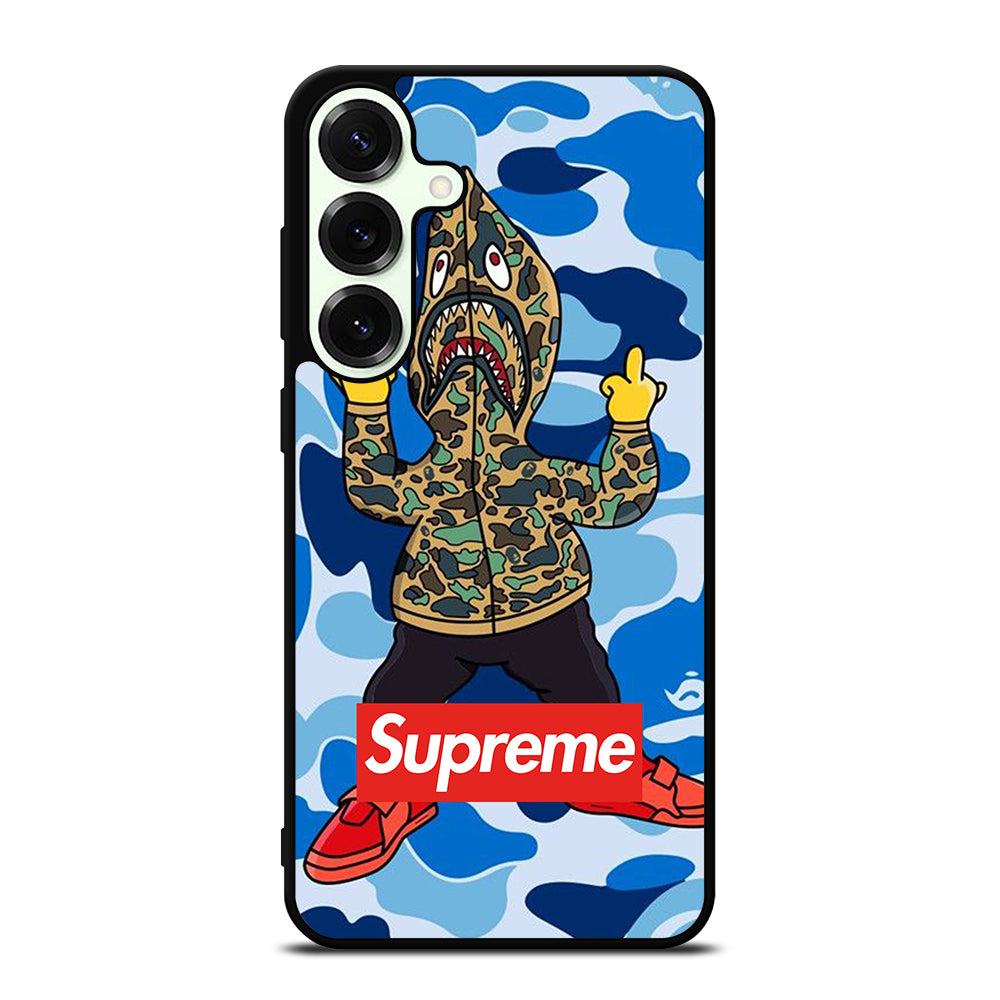 CAMO BAPE SHARK BLUE Samsung Galaxy S26 Plus Case Cover