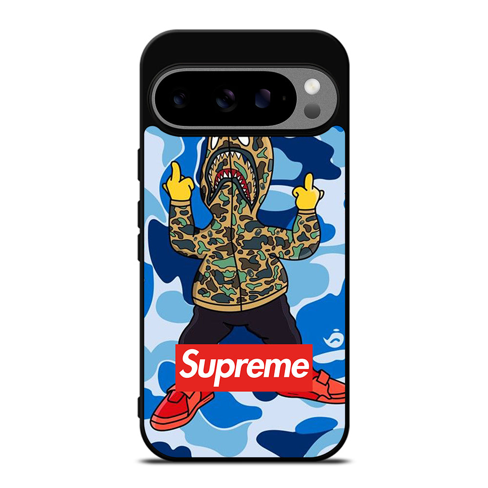 CAMO BAPE SHARK BLUE Google Pixel 9 Pro XL Case Cover