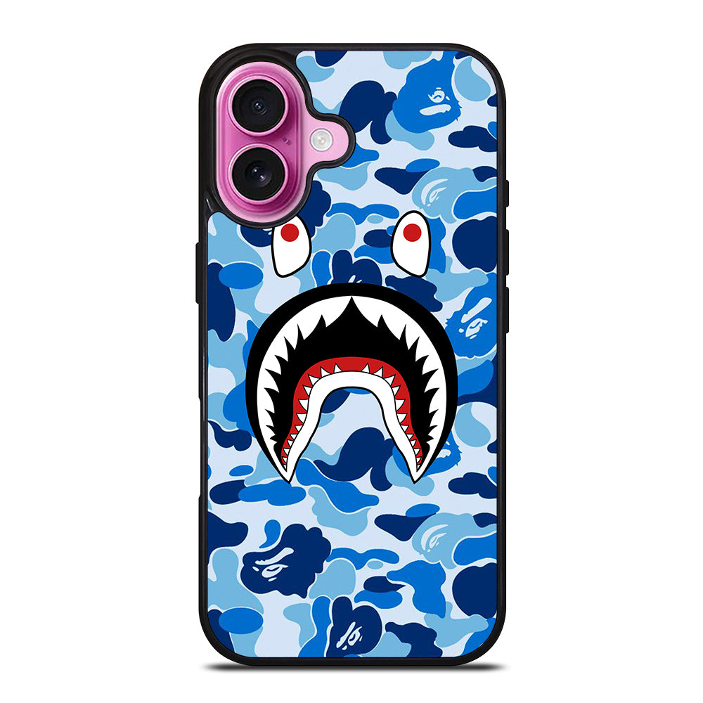 CAMO BAPE SHARK LOGO 1 iPhone 16 Plus Case Cover