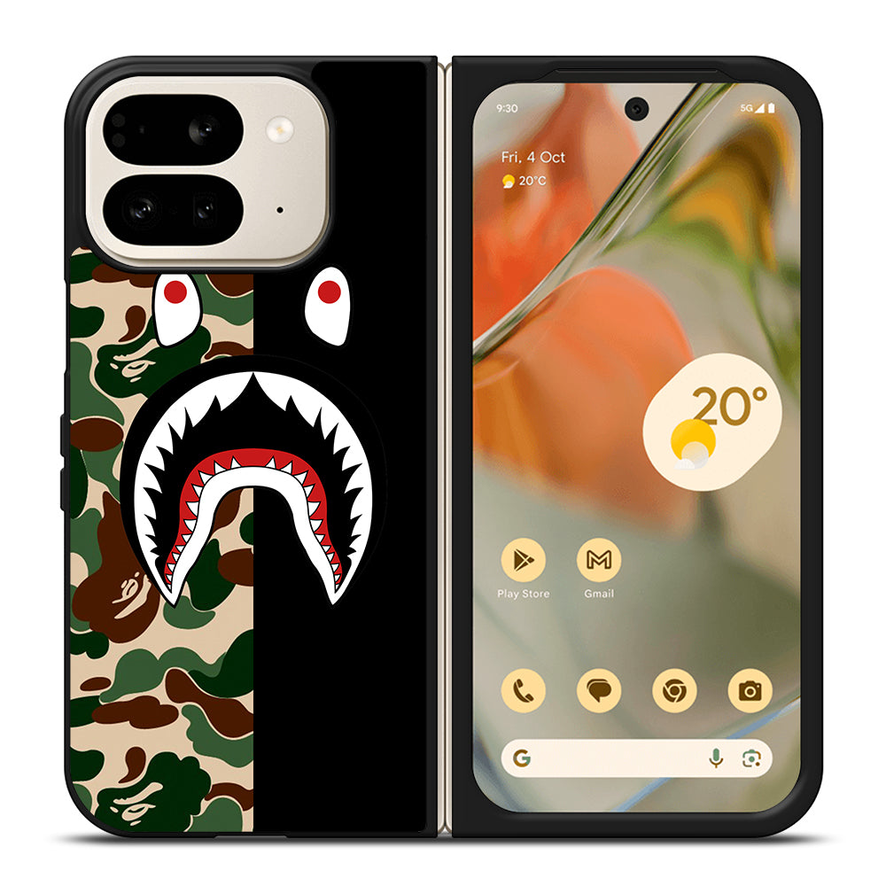 CAMO BAPE SHARK LOGO 2 Google Pixel 9 Pro Fold Case Cover