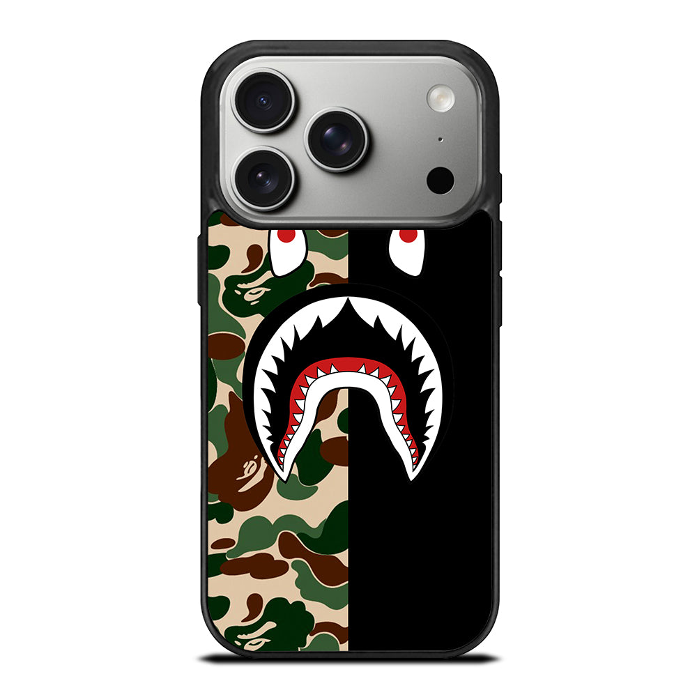 CAMO BAPE SHARK LOGO 2 iPhone 17 Pro Case Cover