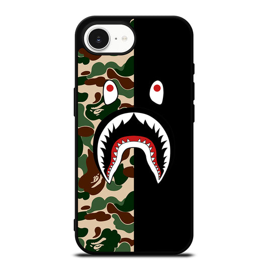 CAMO BAPE SHARK LOGO 2 iPhone 16e Case Cover