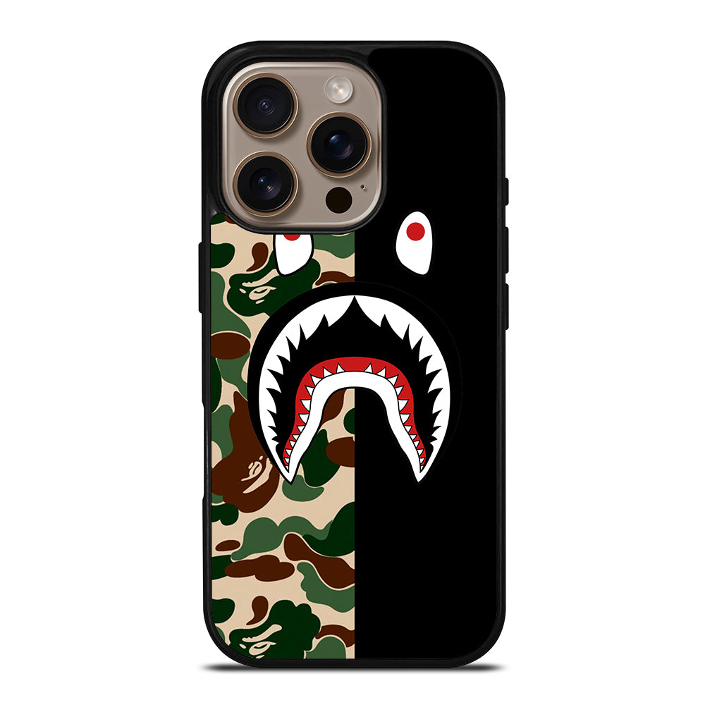 CAMO BAPE SHARK LOGO 2 iPhone 16 Pro Case Cover